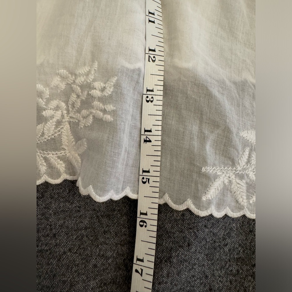 NWOT JCrew Tiered tank top with embroidery in cotton voile - Picture 6 of 7